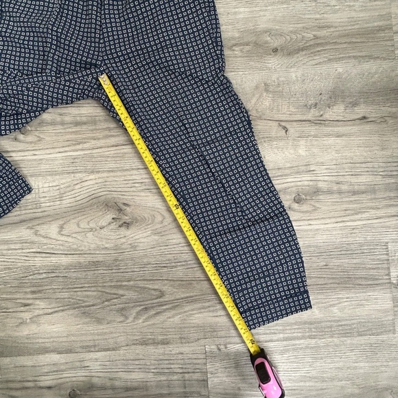 Madewell Navy Blue White Viscose Elastic Waist Dot Pattern Pant Sz S - Picture 4 of 7